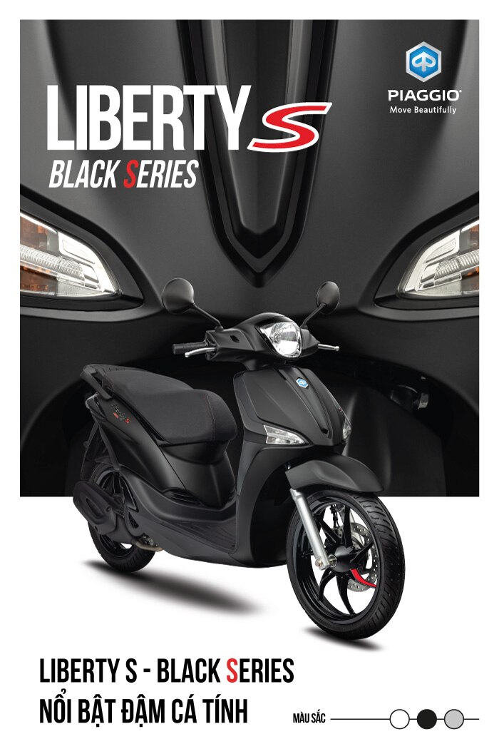 PIAGGIO VIỆT NAM RA MẮT PHIÊN BẢN MỚI LIBERTY S BLACK SERIES VỚI ĐIỂM NHẤN THIẾT KẾ MÀU ĐEN NỔI BẬT ĐẬM CÁ TÍNH PIAGGIO VIỆT NAM RA MẮT PHIÊN BẢN MỚI LIBERTY S BLACK SERIES VỚI ĐIỂM NHẤN THIẾT KẾ MÀU ĐEN NỔI BẬT ĐẬM CÁ TÍNH