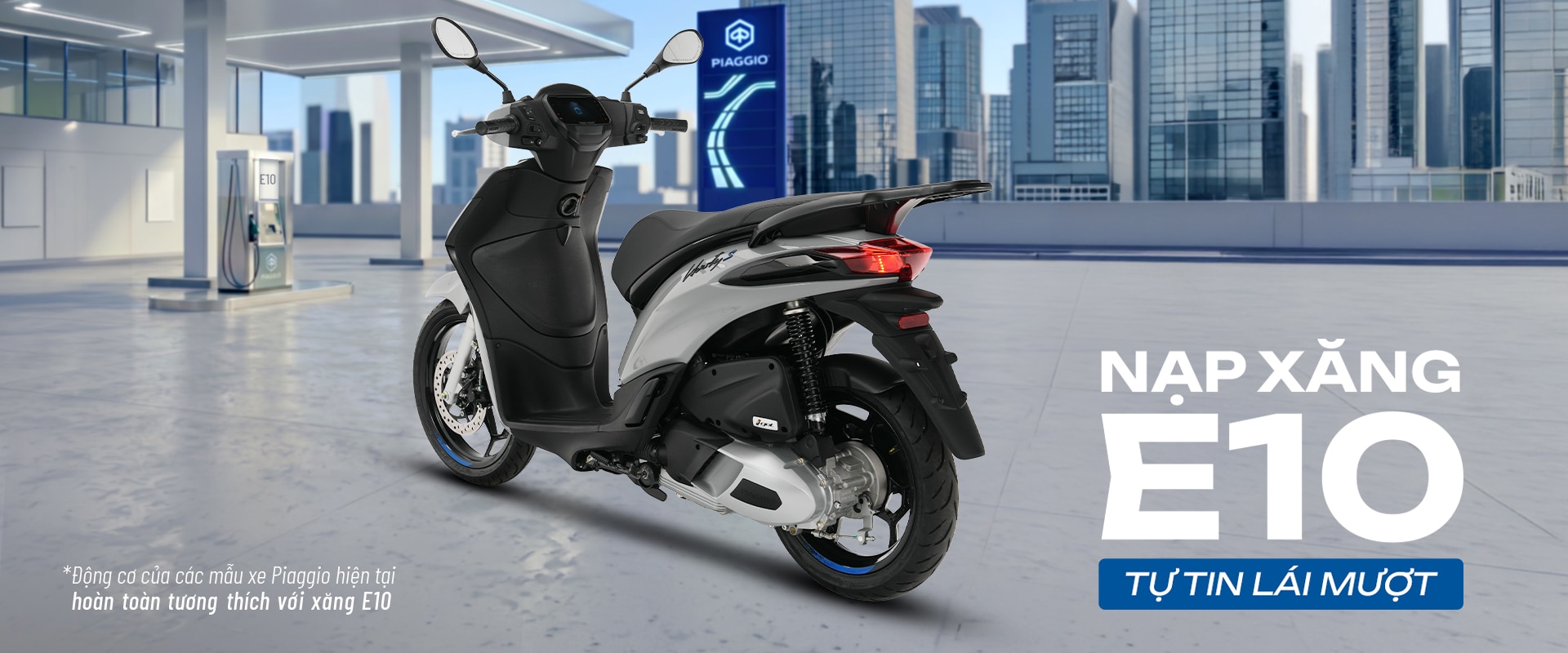 Piaggio Khẳng Định To&agrave;n Bộ D&ograve;ng Xe Hiện Tại Tương Th&iacute;ch Với Xăng Sinh Học  E10